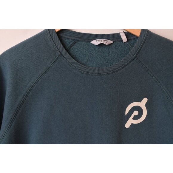 Peloton Sweatshirt Cotton Crew Neck Logo Size Large Indigo Blue with Logo - Picture 2 of 12